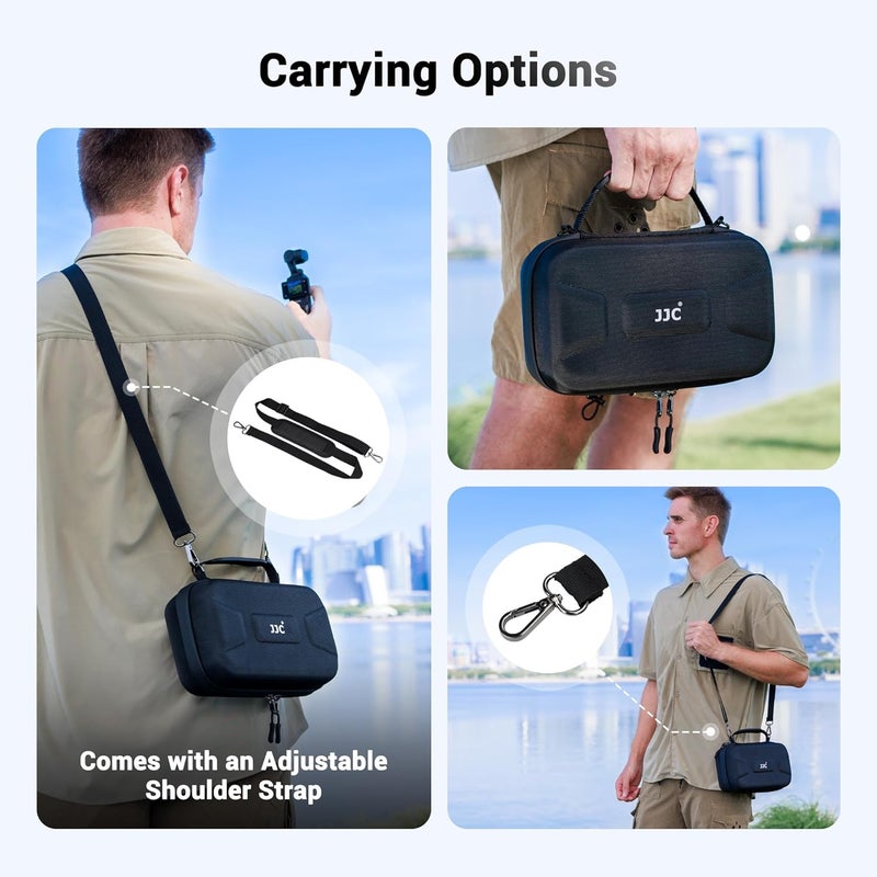 JJC Osmo Pocket 3 Case, Portable Carrying Case Bag for DJI Osmo Pocket 3 Creator Combo, Osmo Pocket 3 Travel Protective Case with Neck Strap and MicroSD Card Case, Small Pocket for Accessories Storage - Image 5